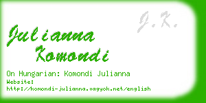 julianna komondi business card